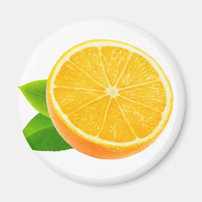 Hälfte Orangenobst Magnet (Vorne)