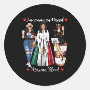Hälfte Panaian Hälfte mexikanisch aufgewachsen in  Runder Aufkleber