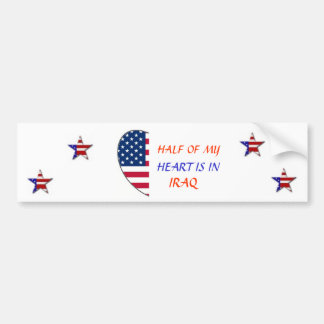 HÄLFTE VON M.Ü.-HERZEN, STOSSDÄMPFER KRANKER AUTOAUFKLEBER