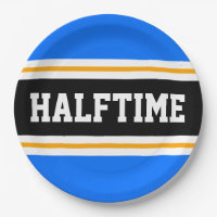 HALFTIME Hellblau Schwarz-weiß Gelbe Streifen