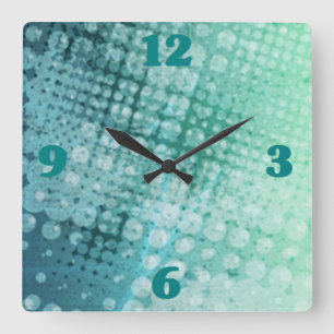 Halfton Pop Minze grüne Wall Uhr