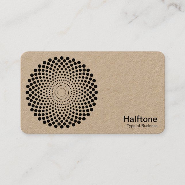 Halftone Circle 02 - (Kraft) Visitenkarte (Vorderseite)