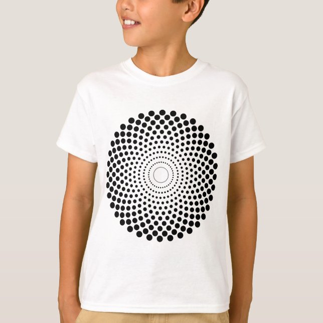Halftone Circle 02 - Schwarz T-Shirt (Vorderseite)