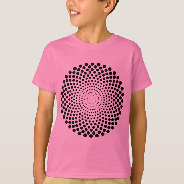 Halftone Circle 02 - Schwarz T-Shirt (Vorderseite)