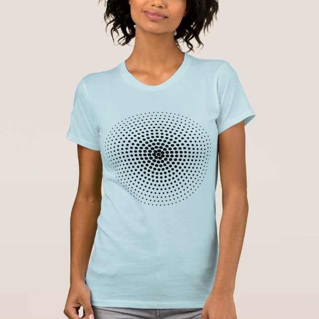 Halftone Circle 03 - Schwarz T-Shirt (Vorderseite)