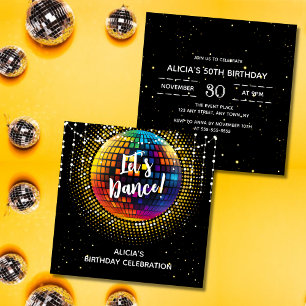 Halftone Disco Zum Geburtstag einladen