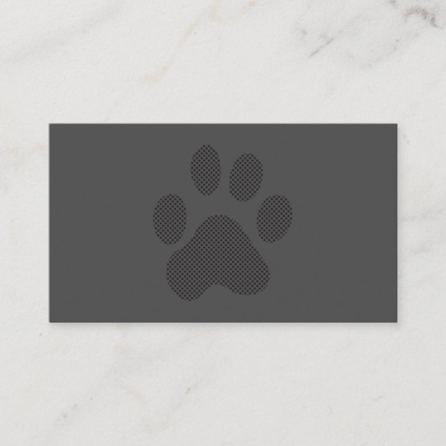 Halftone Dog Paw Visitenkarte (Vorderseite)
