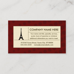 Halftone-eiffel Visitenkarte