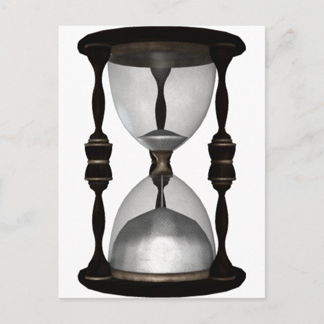 Halftone Hourglass Sand Timer Postkarte (Vorderseite)