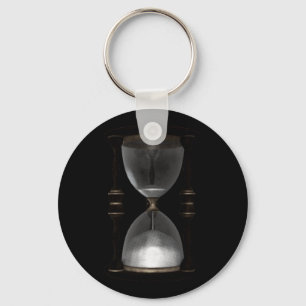 Halftone Hourglass Sand Timer Schlüsselanhänger