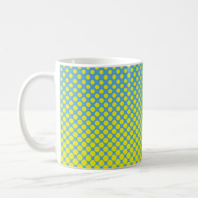 Halftone Illustration Pop, Art, Muster, Comic, Gra Kaffeetasse (Links)