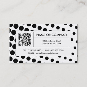 halftone schwarz-weiß QR-Code Visitenkarte
