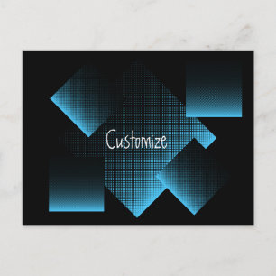 Halftone Vector Diamond Muster Thunder_Cove Postkarte
