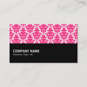 Halfway 075 - Neon Red Damask Visitenkarte