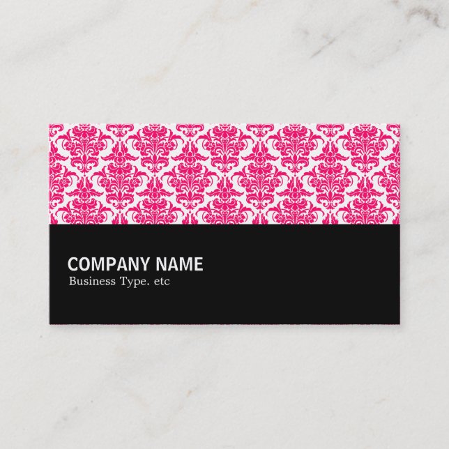 Halfway 075 - Neon Red Damask Visitenkarte (Vorderseite)
