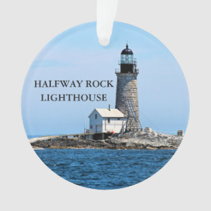 Halfway Rock Lighthouse, Maine Holiday Ornament