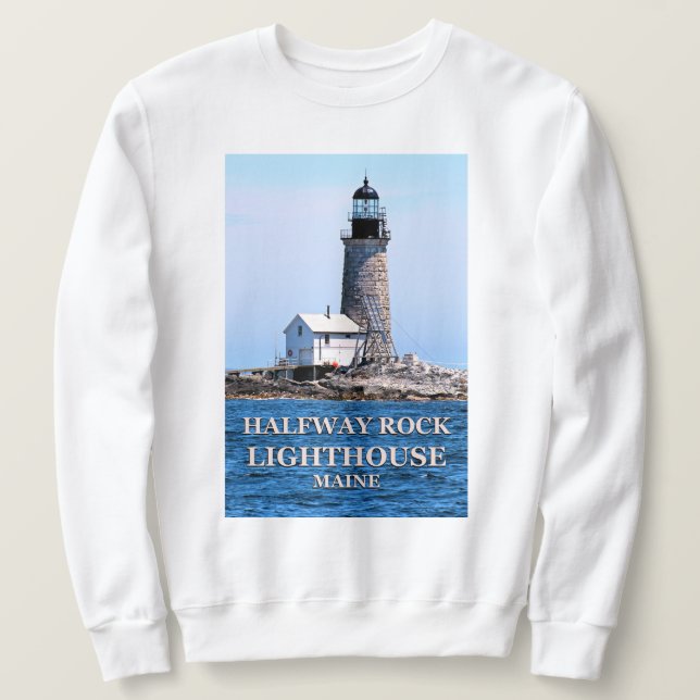 Halfway Rock Lighthouse, Maine Sweatshirt (Design vorne)