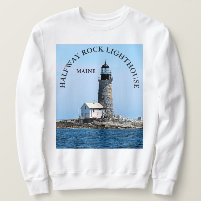 Halfway Rock Lighthouse, Maine Sweatshirt (Design vorne)