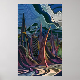 Halfway to an Abstract Futurism Poster