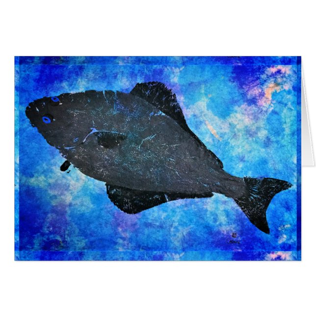 Halibut - 7" x 5" Art Card (Vorderseite (Horizontal))