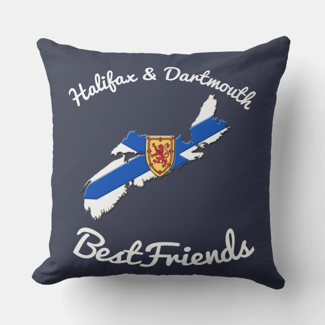 Halifax and Dartmouth bestfriends Nova Scotia Kissen (Vorderseite)