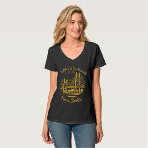 Halifax and Dartmouth Nova Scotia T - Shirt gold