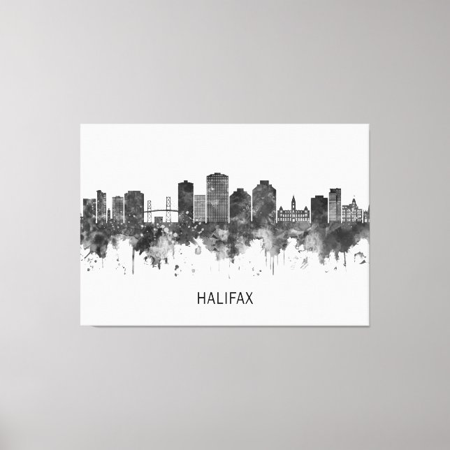 Halifax Canada Skyline BW Leinwanddruck (Vorderseite)
