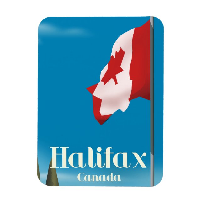Halifax Canada Travel Poster Magnet (Vertikal)