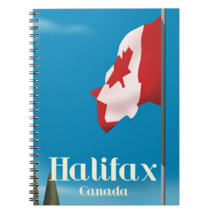 Halifax Canada Travel Poster Notizblock