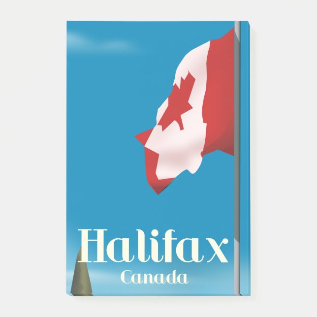Halifax Canada Travel Poster Post-it Klebezettel (Vorderseite)