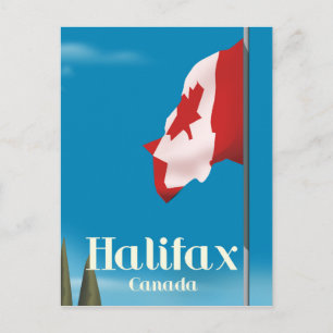 Halifax Canada Travel Poster Postkarte