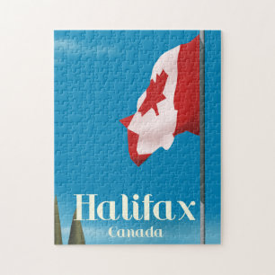 Halifax Canada Travel Poster Puzzle
