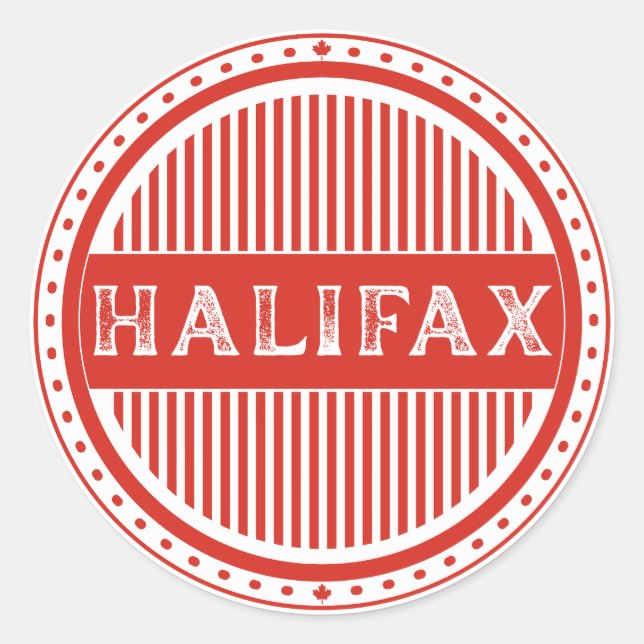 Halifax City Pride Emblem – Canadian Identity Runder Aufkleber (Vorderseite)