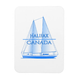 Halifax Coastal Nautical Sailing Magnet