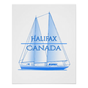 Halifax Coastal Nautical Sailing Poster