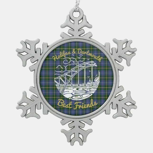 Halifax Dartmouth Bridge Tartan Friend Ornament (Vorderseite)