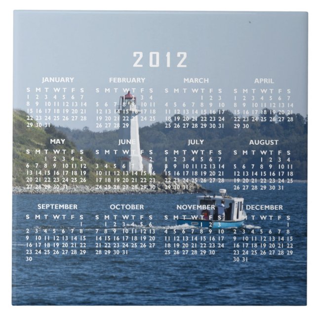 Halifax Harbour Calendar Tile Fliese (Vorderseite)