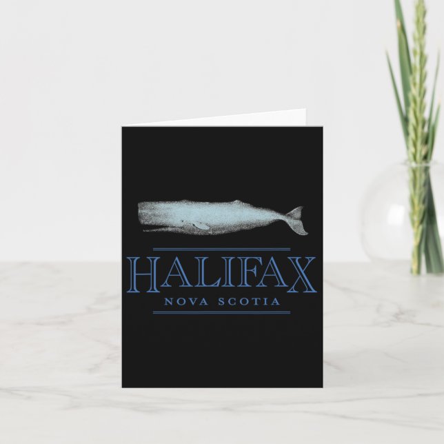 Halifax Nova Scotia Canada Vintag Whale Design Karte (Vorderseite)