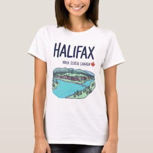 Halifax Nova Scotia Kanada Süße Skyline Bunt T-Shirt