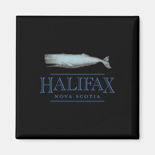 Halifax Nova Scotia Kanada Vintage Waldesign  Magnet (Vorne)