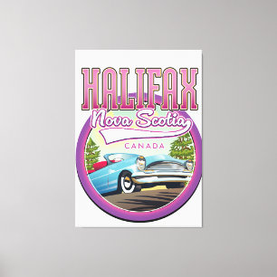 Halifax Nova Scotia Reise Logo  Leinwanddruck