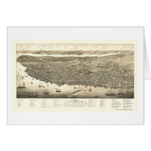 Halifax, NS, panoramische Karte Kanadas - 1879