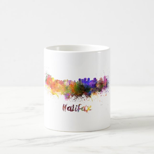 Halifax skyline im Watercolor Kaffeetasse (Mittel)