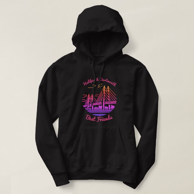 Halifax und Dartmouth Nova Scotia Bestfriends Hoodie (Design vorne)