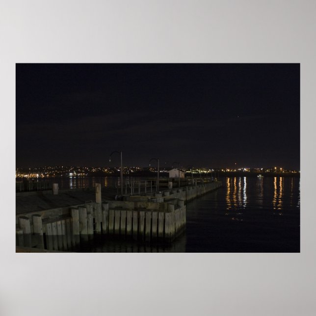 Halifax Wfront at Night Fine Art Print Poster (Vorne)