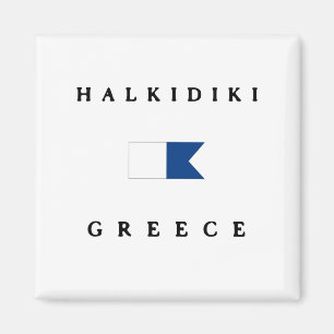 Halkidiki Griechenland Alphatauchen-Flagge Magnet