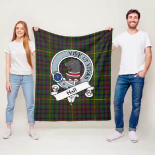 Hall Clan Abzeichen Tartan Kariert Fleecedecke