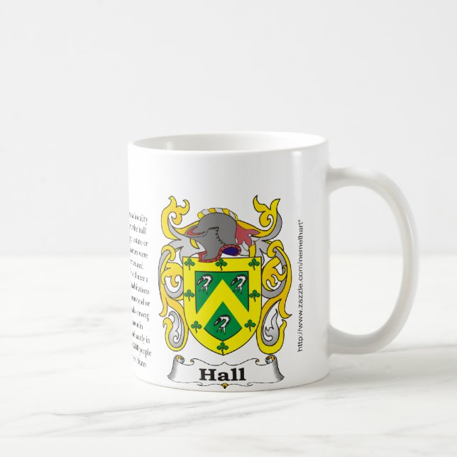 Hall, der Ursprung, die Bedeutung und das Wappen Tasse (Rechts)