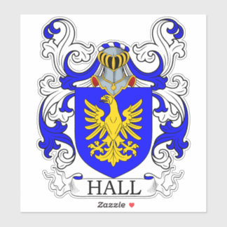Hall Familienwappen Aufkleber