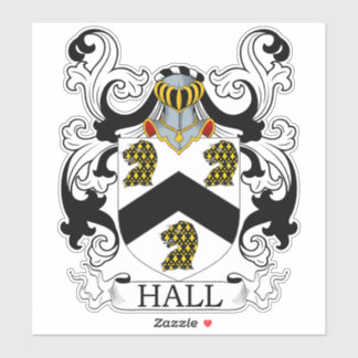 Hall Familienwappen Aufkleber